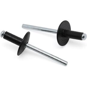 5/32" x 1/2" Large Flange Aluminum Blind Rivets, Silver, 4 x 12mm Pop Rivets, 50 PCS