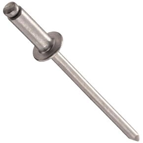 Small Parts Stainless Steel Blind Rivet, Meets IFI Grade 51, 0.063"-0.125" Grip Range, 1/8" OD, 0.275" Length, #30 Drill Size (Pack of 100)