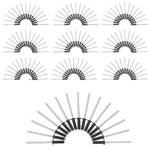 1000Pcs Aluminium Pop Rivets Assortment Kit, 1/8 x 1/2 Inch Black Blind Rivets for Furniture Assortment Kit, Kayak Marine Boat