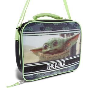 STAR WARS Disney The Child Baby Yoda Lunch Bag - Rectangle Baby Yoda Lunch Bag with Adjustable Strap, Baby Yoda Bag For Lunch Box Container For Kids, Students