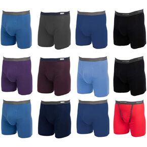 ملابس داخلية قصيرة للرجال مصنوعة من القطن من Fruit of the Loom (عبوة من 12 قطعة)