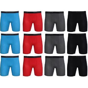 Fruit of the Loom Men's Cotton Performance Boxer Briefs (12 Pack)