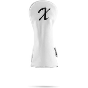 King Pins Golf Classic White Headcovers - Premium Quality Golf Headcovers. Embroidered Hand-Made Leather, Stylish Golf Club Cover - Customize Your Golf Bag