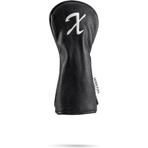 King Pins Golf Black Headcovers - Premium Quality Golf Headcovers. Embroidered Hand-Made Leather, Stylish Golf Club Cover - Customize Your Golf Bag