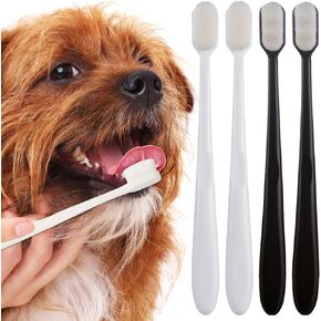 Dote on pet 4 Pack Super Soft Dog Toothbrush for Small to Large Dogs Tooth Brushing Designed for Cat Dog Teeth Cleaning & Protecting Pet Dental Convenient Care Puppy Tooth Brush Kit