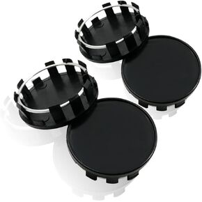 povtii 4 PCS Wheel Center Caps, Snap-in Plastic Wheel Tyre Center Hub Caps Cover, 2.13 Inch (54mm) Outer Diameter and 1.97 Inch (50mm) Inner Diameter, Rim Hub Caps Car Accessories (Black)