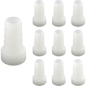 ZZHXSM 10pcs Plastic 3/8" Pex Barb Plug End Cap Pipe Crimp Fitting for Garden, Pharmaceutical, Food and Beverage, Laboratory, Aquarium and Other Fields