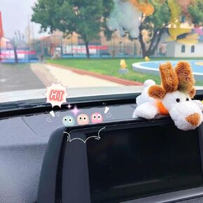 Tixjmcn Cute Soot Sprites Car Dashboard Decor - for Car Interior Decoration Dashboard Car Ornament Funny Gifts for Cute Car Mirror Interior Decors (20PCS） (black)