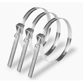 Stainless Steel Hose Clamp 0.5x40 inch Extra Long Adjustable Worm Gear Pipe Clamps Air Ducting Clamp for Plumbing, Automotive And Mechanical Applications 25 pcs (0.5x40 inch)