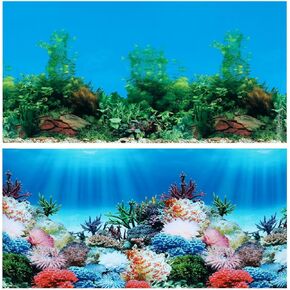 iplusmile 1pc 3D Wall Stickers Appliques Embellishments Pinup Stickers Fish Tank Adhesive Wallpaper Aquarium Background 20 Gallon 10 Gallon Aquarium Seascape Sticker Background Sticker Glass