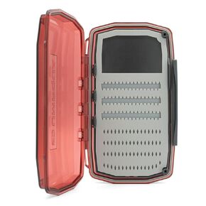 UMPQUA UPG Silicone WP Weekender Claret Fly Box - Lightweight Durable Versatile High-Capacity Large-Sized Secure Hold Quick-Loading Fly Storage Case - Fly Fishing Tackle Organizer