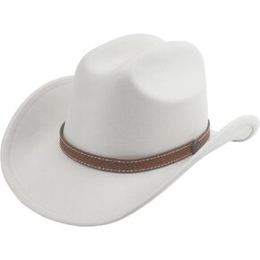 Melesh Western Cowboy Hat for Women Men Small Short Wide Brim Beach Cowgirls Cattleman Cowboys Hats