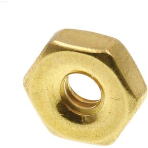 Prime-Line 9074021 Machine Screw Hex Nuts, #6-32, Solid Brass (50 Pack)