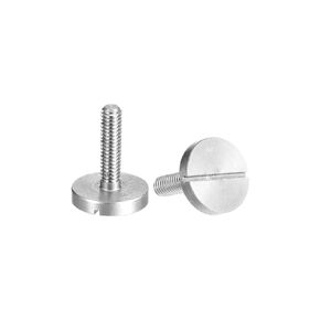 uxcell M4x20mm Slotted Round Large Flat Head Screws, 5pcs 304 Stainless Steel Slotted Decoration Screws