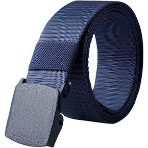 LOS ANDES Nylon Belt, Military Tactical Belts Breathable Webbing Canvas Belt with Plastic Buckle for Pants Size Below 46"