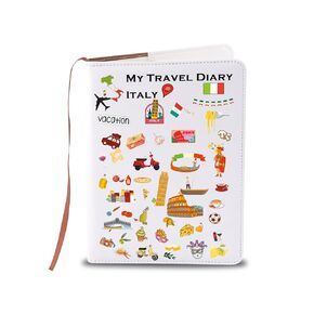 LQRI Italy Travel Leather Notebook Italy Traveler Tourist Merchandise Italy Travel Vacation Gift Italy Travel Diary Gift (Italy)