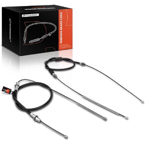 A-Premium Rear Driver and Passenger Side Parking Brake Cable Assembly Compatible with Dodge, Chrysler & Plymouth Models: Grand Caravan 1996-2007, Town & Country, Grand Voyager, 2-PC Set