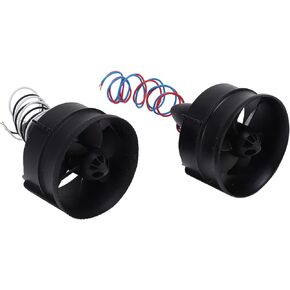 Dilwe 2Pcs RC Ducted Fan, 30mm/1.2inch Blade Good Coordination Propeller Kit Set for Power Ducted Aircraft, Mini EDF Ducted Fan 6 Blades with Micro Brushed Motor