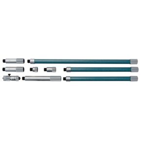 Mitutoyo 137-201 Tubular Vernier Inside Micrometer, Extension Rod Type, 50-150mm Range, 0.01mm Graduation, +/-0.009mm Accuracy, 3 pcs Extension Rods