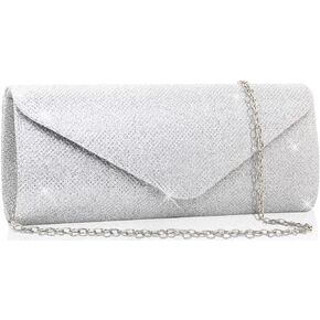 Clutch Purses for Women,Evening Bag Envelope Clutch with Detachable Chain Sparkle Elegance