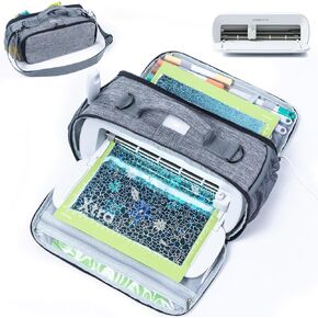 IMAGINING Carrying Case Compatible with Cricut Joy Xtra, Cricut Joy Xtra Carrying Bag with Pockets for Cricut Accessories, Cricut Tools, Front and Back Side Full Open
