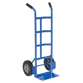 Vestil DHHT-500S-HR Steel Hand Truck with Dual Handle,Hard Rubber Wheels, 500 lbs Load Capacity, 44-1/2" Height, 21" Width X 17-1/2" Depth