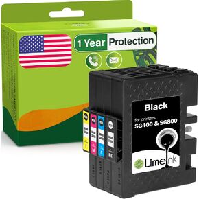 Limeink Compatible Ink Cartridges Replacement for Sawgrass SG400 Sublimation Ink Sublimation Printer SG800 for Sawgrass Virtuoso SG400 Printer for Sublijet HD Ink SG400 (4pk) in Kuwait