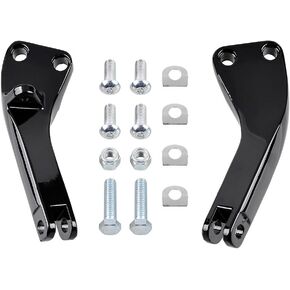 Astra Depot Black Rear Footpeg Mount Compatible for 2006-2017 Harley Dyna FXD Fat Street Bob Wide Super Glide Low Rider