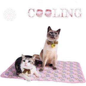 SEIS Dog Ice Pad Ice Silk Cats Kennel Mat Pet Cooling Pad Summer Cool Bamboo Mat Breathable Pad (Blue, S in Kuwait