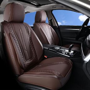 Coverado Seat Covers, Car Seat Covers Front Seats, Beige Car Seat Cover, Waterproof Car Seat Covers, Car Seat Cushion, Front Car Seat Covers Leatherette Car Seat Protector Universal Fit Most Cars