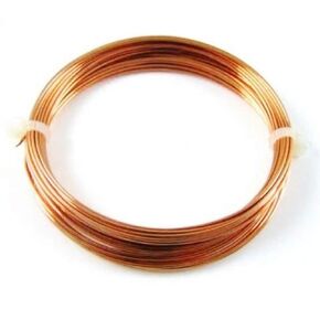 Bare Copper Wire/Choose : 10 Ga to 30 Ga (10 Ga - 25 Ft Coil)