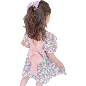 Nifyto Girls Sequin Flora Sleeveless Summer Dresses for 3-14Years,Maxi Pink Purple Flower Casual Dress…