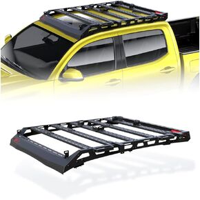 IIIREENO Heavy Duty Top Roof Rack Accessories Compatible with 2005-2023 Toyota Tacoma Double Cab 4 Doors Pickup/No Drilling