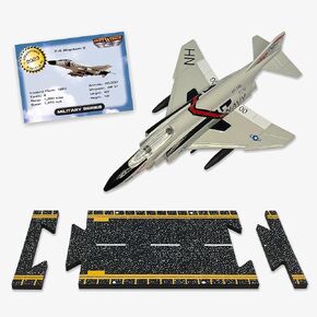 Hot Wings Planes F-4 Phantom with Connectible Runway Die Cast Plane in Aviation Museums Nationwide