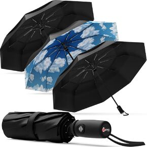 Repel Umbrella The Original Portable Travel Umbrella - Umbrellas for Rain Windproof, Strong Compact Umbrella for Wind and Rain - Perfect For On-the-Go, Car Umbrella, Backpack Umbrella