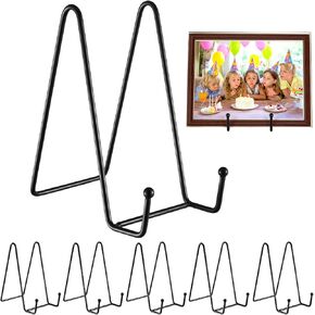 Plate Display Stands 6 Packs, Plate Holders for Display Metal Black Frame Stand for Book,Picture,Photo Easel, Platter,Collectibles,Tabletop Art (3 Inch) in Saudi Arabia