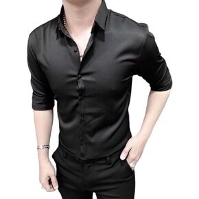 Traz Black and white shirts for men, boys, and children with Asian, Chinese, Korean, and Japanese shapes(25kg-73kg) (SIZE L(37-45KG), white)