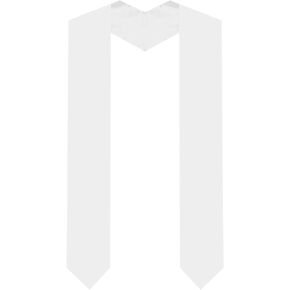 Gvhntk Unisex Plain Graduation Stole Honor Satin Sash Adult Students 60" Long