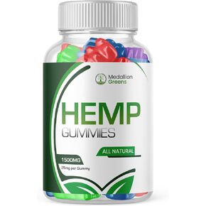Medallion Greens Gummies - Medallion Greens Hemp Gummies Advanced Strength Performance Hemp Blend Formula, Big Size Gummy with 25mg Hemp Extract, Great Taste 1500mg Per Bottle, New 2024 (60 Gummies)