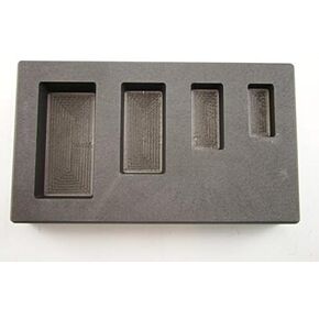 1-2-5-10 oz Silver Bar AG High Density Graphite Mold 4-Cavity Combo
