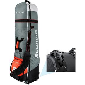 Orlimar 1680D Super Duty Deluxe Wheeled Golf Travel Cover,Gray/Red/Black,48" x 14"