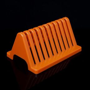 1 Piece Microscope Slides Staining Rack Glass Slide Drain Stands Triangle Glass Slide Drying Stand Laboratory Glass Slide Rack Holder Lab Sample Slide Storage Shelf, Orange