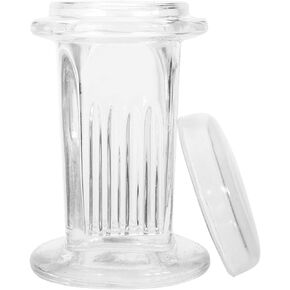 VILLCASE Terrarium Microscope Slides 5- Slide Coplin Staining Jar, Transparent Capacity Experiments Glass Lid Staining Tank Glass Staining Jar for Labs Laboratory Clear Glass Microscope Slides