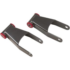MaxTrac 411420 Leaf Spring Shackle Kit 2 in. Lowering Rear Powder Coated Grey Incl. Greasable Bushings/Sleeves Leaf Spring Shackle Kit