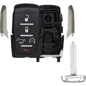 StandardAutoPart 5 Button Proximity Remote Smart Key Shell Case Compatible with Dodge Ram 1500 (2019-2023) OHT4882056 (Shell Case), SAPOHT4882056SH