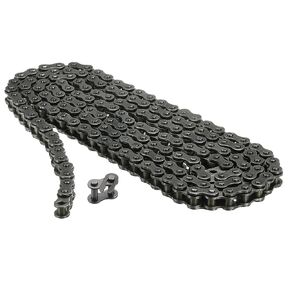 uxcell #35/06C-1 Roller Chain 5 Feet 3/8" Pitch Carbon Steel Roller Chains with Free Master Connector Link for Bicycles, Go-Karts, 160 Links