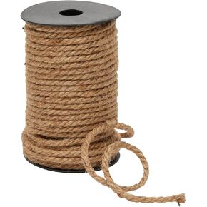 Bright Creations 100 Feet 5mm Thick Twisted Nautical Rope for Crafts and Gift Wrapping - Decorative Hemp Jute String Twine (Brown)