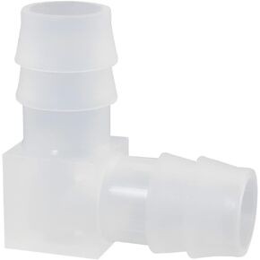 MEETOOT 10pcs 90 Degree Elbow Hose Barb Plastic Fitting 1/2" Plastic Barb Connector for Boat Aquarium Fuel Gas Liquid Air