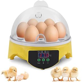 Yosoo Incubator Hatcher 7 Digital Clear Egg Turning Incubator Hatcher Temperature Control Egg Incubator Hatching Machine (20W-7Egg)