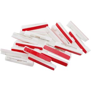SQXBK 100PCS Safety Bar Pin Name Tag Pin 31MM/1.22Inch Red Adhesive Backed Safety Bar Pin Suitable for Mounting Name Tag and Ribbon and Flower